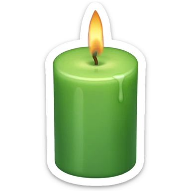 Yeşil mum sticker