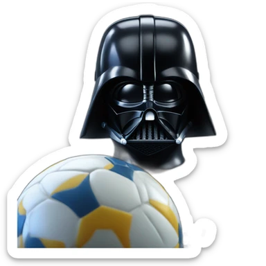 Darth Vader with a uefa champions league cup in his hand sticker