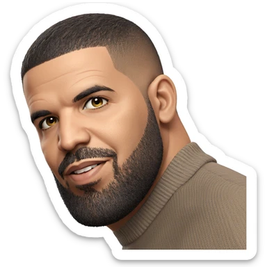 mature man with buzz cut sticker