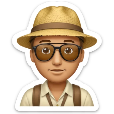 Male tourist in Peru sticker