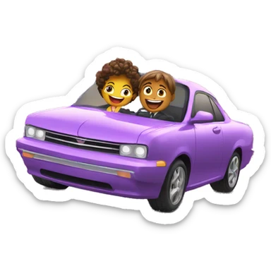 dashing cars ride in amusement park sticker