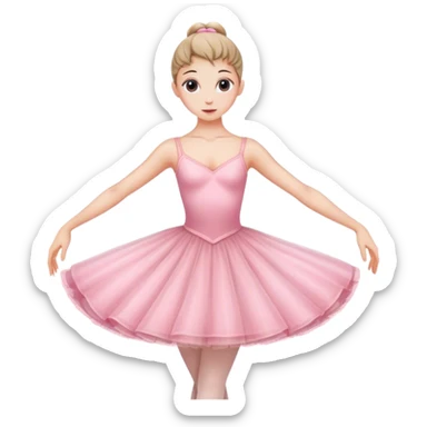 Ballerina in a pink dress sticker