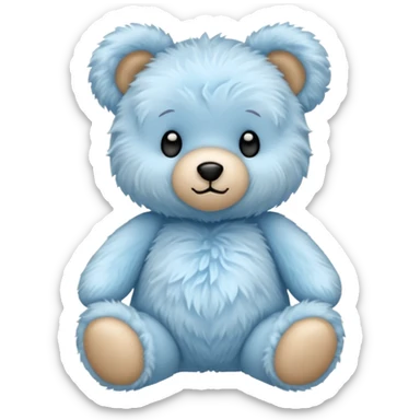 Ourse en peluche bleu claire sticker