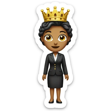 female lawyer with a crown sticker
