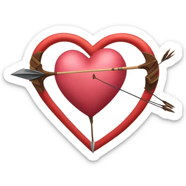 Heart bow and arrow  sticker