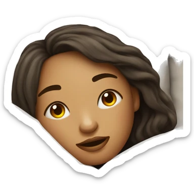 Girl lying on pillow sticker