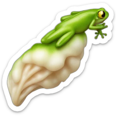 Frog leg sticker
