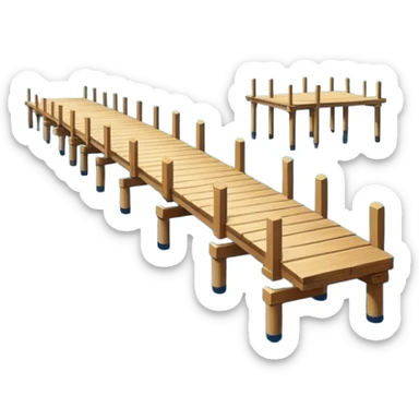 lake with a pier sticker