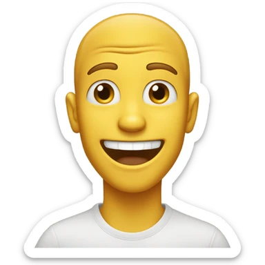 knee slapper laughing sticker