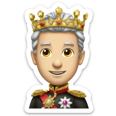 Emperor of Austria wearing imperial crown sticker