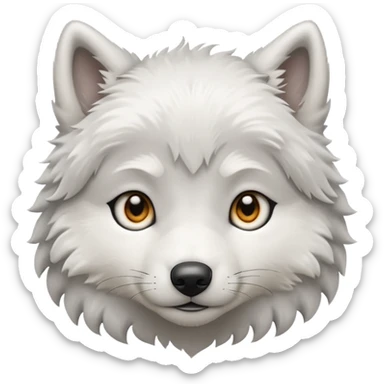 white wolf puppy sticker