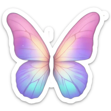 Pastel nebula butterfly sticker