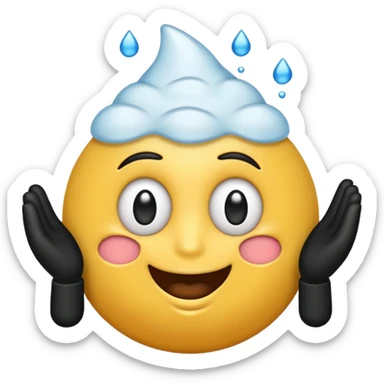 Un emoji idiot en l’aire qui fait peur sticker