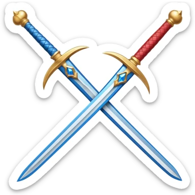 red Piercer — white blade + azure grip, Royal Sword. sticker