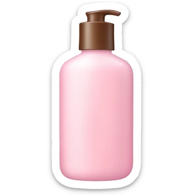 Light pink lotion bottle sticker