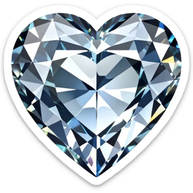 heart-shaped diamond cut sticker