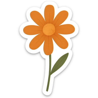 Remove the background, keep only the simple flower in the image, transparent background. sticker