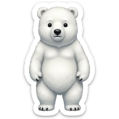 White Bear whole body   sticker