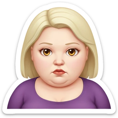 Stark, übergewichtige, weibliche Person sticker