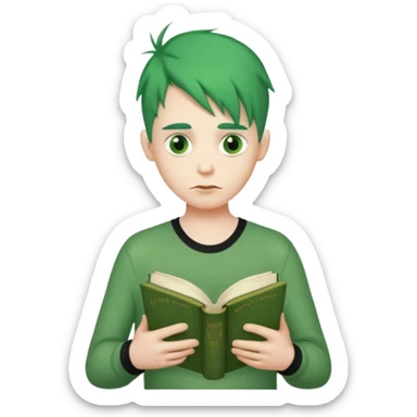 peter has green hair he is creepy he is on a quest to remove all emojis he has a book with all the words that ever exist in his hand he likes fortnite has a reddit thing and a thong and he has a beak sticker