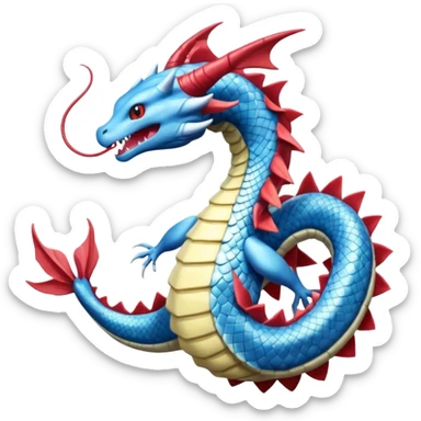 Krookorok-Gyarados-Salamence-Dratini-Dragonair-fusion-hybrid-creature  sticker