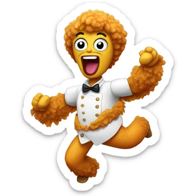 Fried chicken dancing sticker