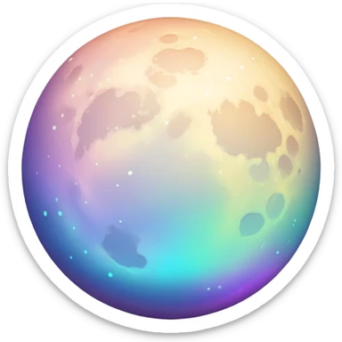 Iridescent Moon sticker