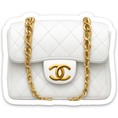 white chanel bag sticker