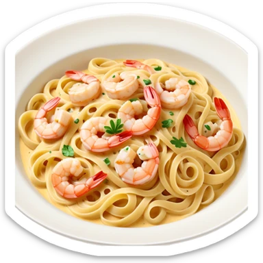 Shrimp carbonara pasta sticker