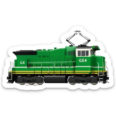 Locomotive (Freight) - GE ES44AC (Model Year: 2021) (Iconic colour: Green and black) sticker