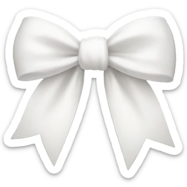 White bow  sticker
