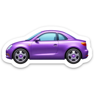 Purple car sticker