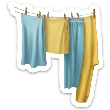 folding clothes line  sticker