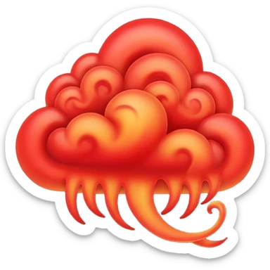 Nube roja sticker