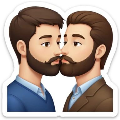 sexy-pose-fit-beard-brunette-caucasian-bear-twink-gay-men-kissing sticker