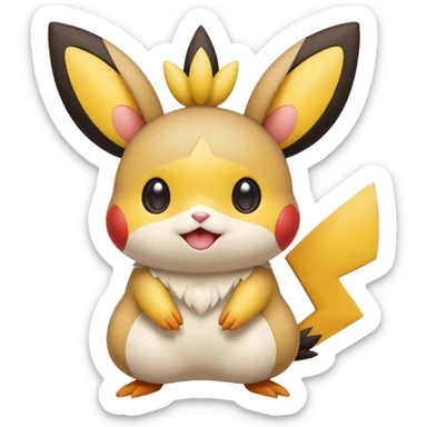 Emolga-Victini-Pichu-Dedenne-fusion sticker