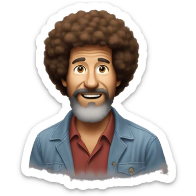 speechless bob ross sticker