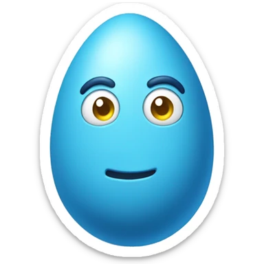 blue colored large sealed surprise egg sticker