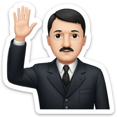 Hitler raising one hand straight up like a salute sticker