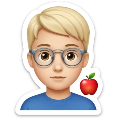 gen z kid with apple vision pro on sticker