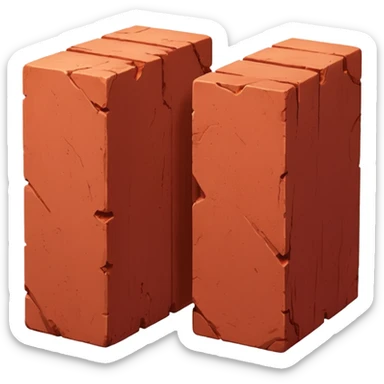 only two Bricks like one in left one in left one in right both close sticker