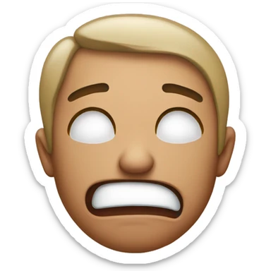 Annoyed face with tongue  out sticker