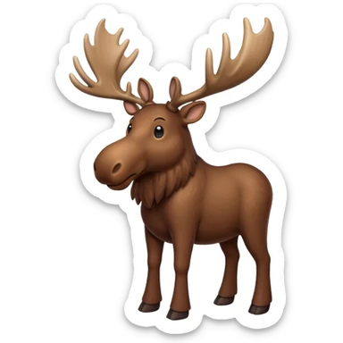Moose head and body sticker