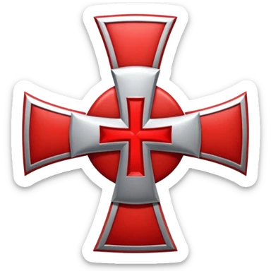 the red cross of the knights templar sticker