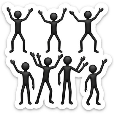 Stickman figures sticker