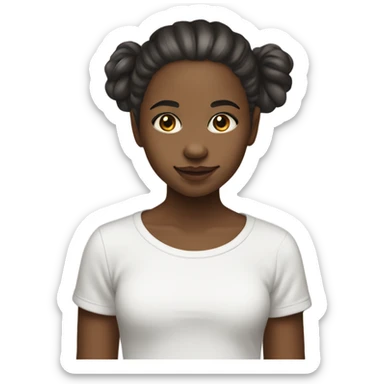 cute girl has paint on her but paint is white too sticker