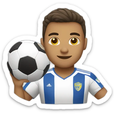 Coracao em formato de bola de futebol sticker
