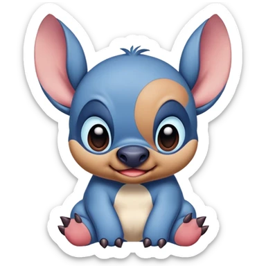 Stitch with moo moo sticker
