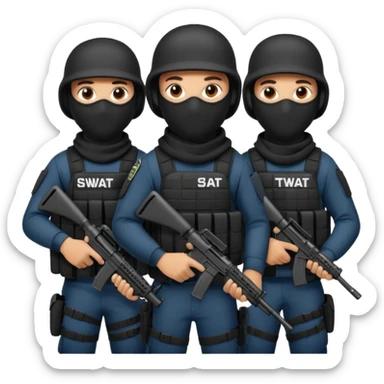 SWAT with balaclavas sticker
