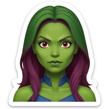 Gamora face only marvel character comic book 

 sticker